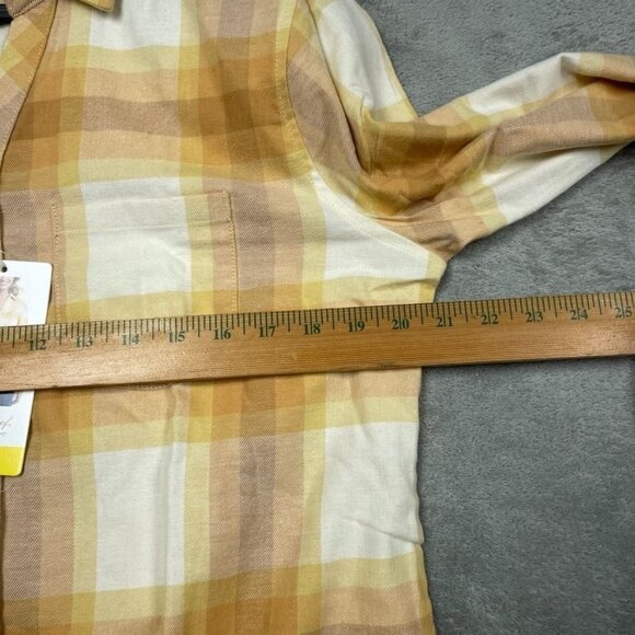 Weatherproof Vintage Women's Flannel Shirt Small Plaid Button Down a1627 - Picture 7 of 10